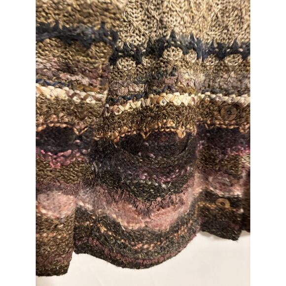 Vtg Lorry Marshall Cardigan Medium Womens Knit Crew Wool Silk Mohair Boho - Picture 6 of 8